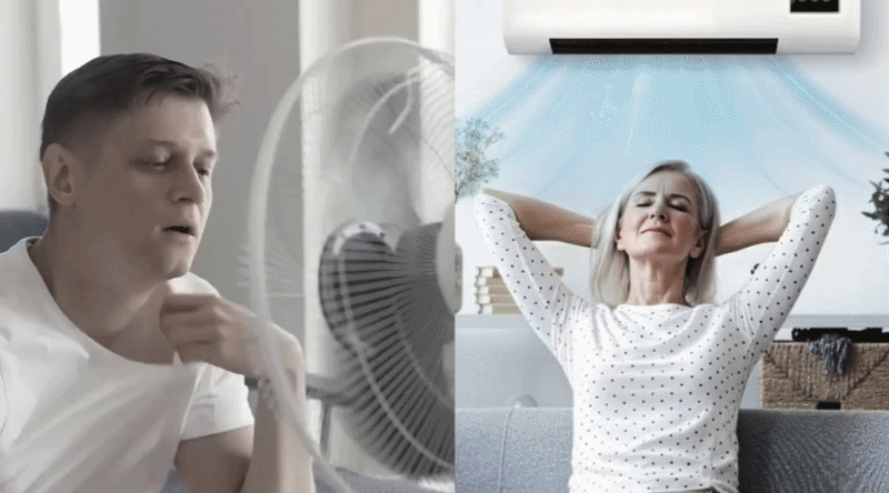 Un propriétaire souffrant d'une mauvaise régulation thermique dans une pièce chaude avant d'installer Coolizi.